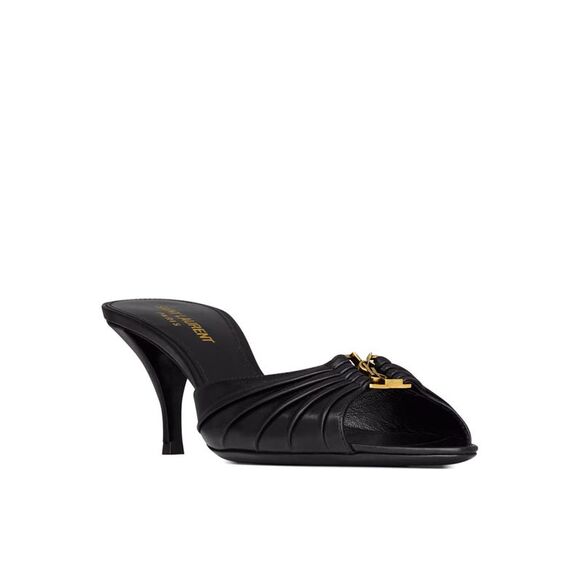 Saint Laurent Women Smooth Leather Babylone Mule - Picture 2 of 4